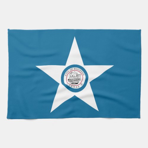 Flag of city of Houston Texas Kitchen Towel