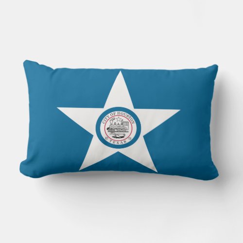 Flag of city of Houston Texas Lumbar Pillow