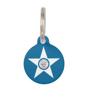 Flag of city of Houston, Texas Pet ID Tag