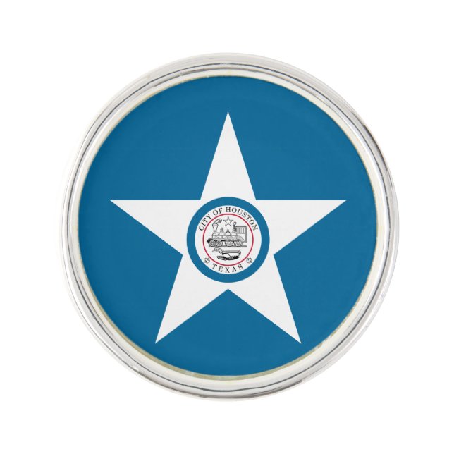 Flag of city of Houston, Texas Pin (Front)