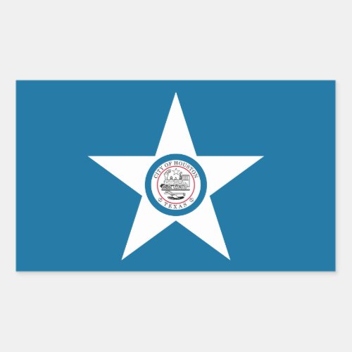 Flag of city of Houston Texas Rectangular Sticker