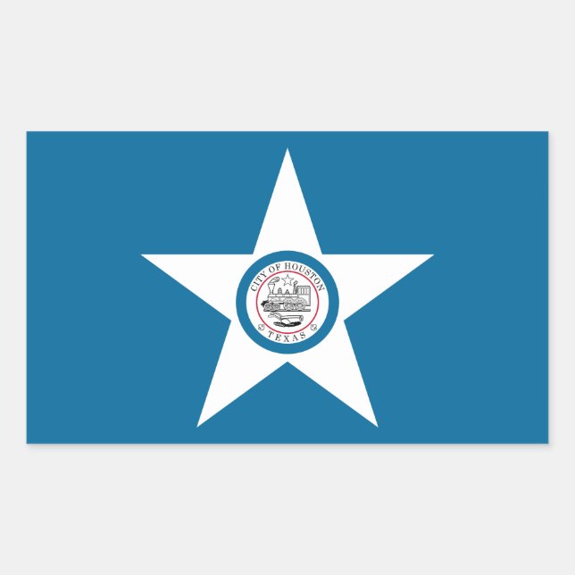Flag of city of Houston, Texas Rectangular Sticker (Front)