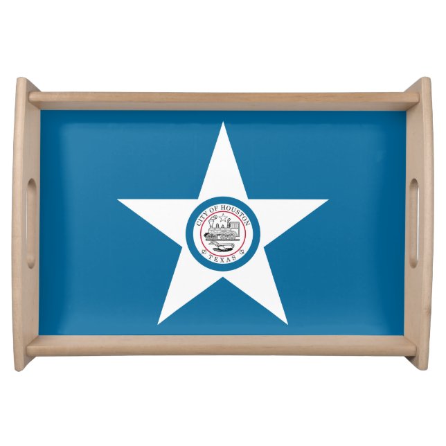 Flag of city of Houston, Texas Serving Tray (Front)