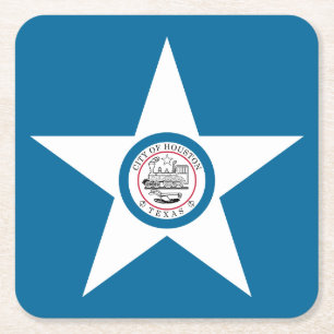 Flag of city of Houston, Texas Square Paper Coaste Square Paper Coaster