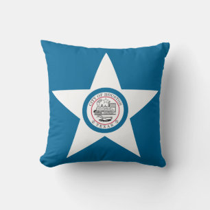 Flag of city of Houston, Texas Throw Pillow
