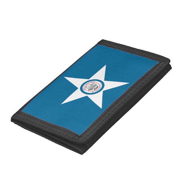 Flag of city of Houston, Texas Tri-fold Wallet (Bottom)