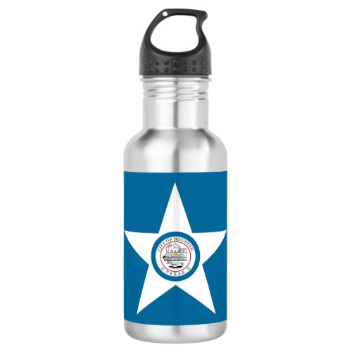 Flag of city of Houston Texas Water Bottle