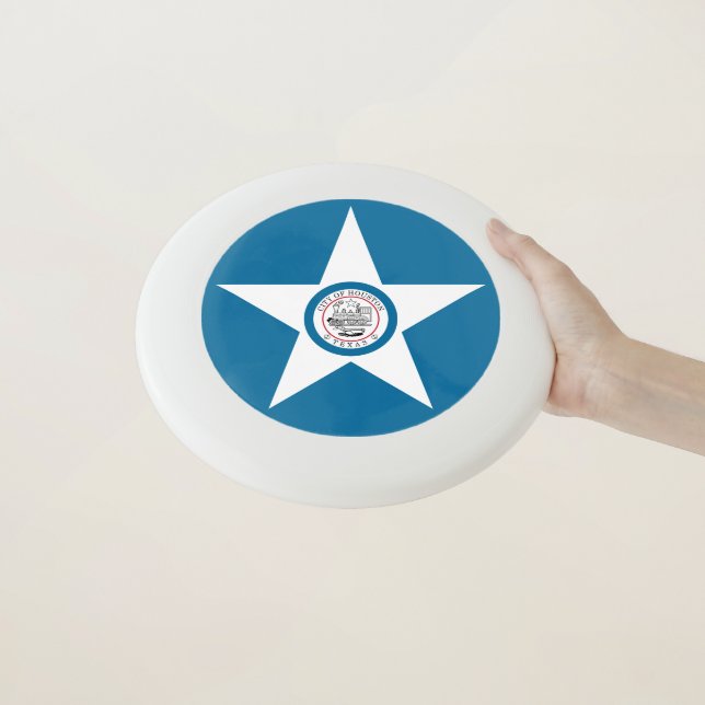 Flag of city of Houston, Texas Wham-O Frisbee (In Hand)