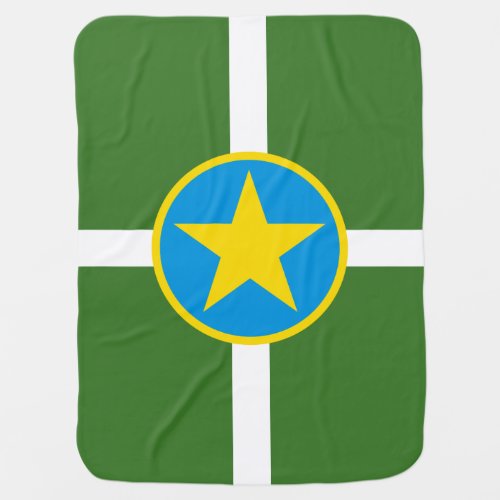 Flag of city of Jackson Mississippi Baby Blanket