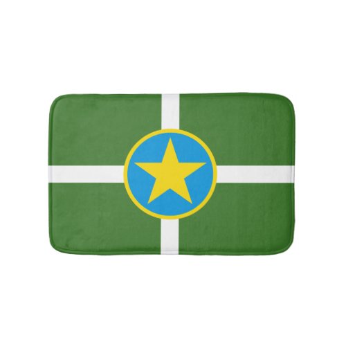 Flag of city of Jackson Mississippi Bathroom Mat