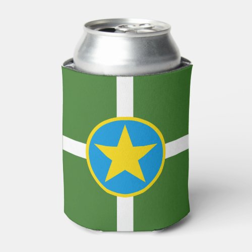 Flag of city of Jackson Mississippi Can Cooler