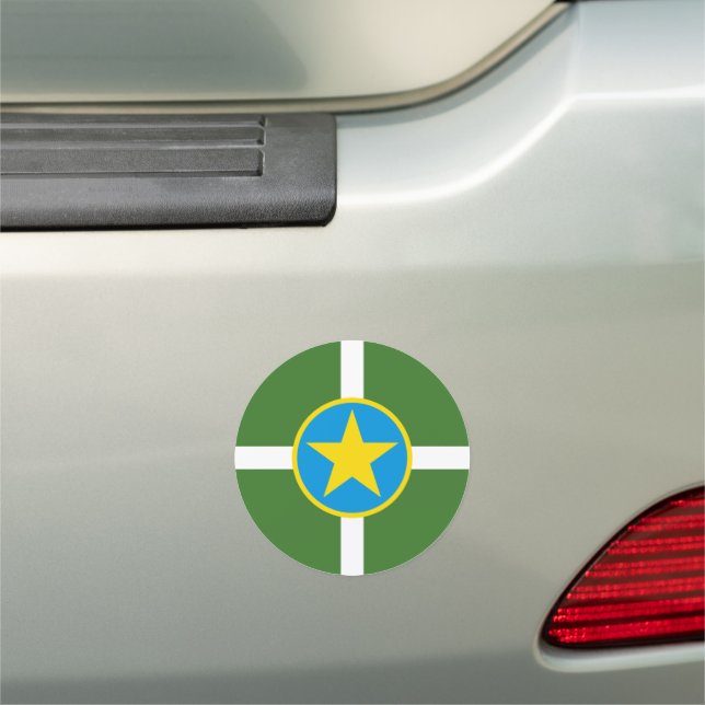 Flag of city of Jackson, Mississippi Car Magnet (In Situ)