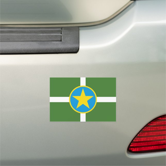Flag of city of Jackson, Mississippi Car Magnet (In Situ)
