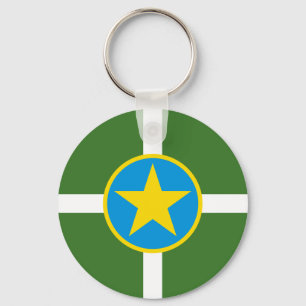Flag of city of Jackson, Mississippi Keychain