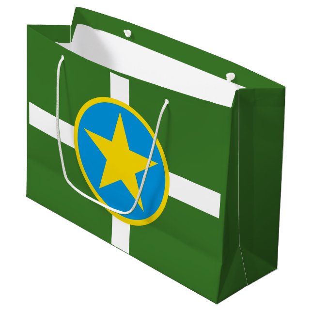 Flag of city of Jackson, Mississippi Large Gift Ba Large Gift Bag (Front Angled)