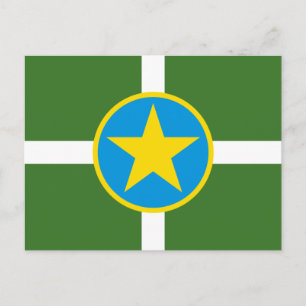 Flag of city of Jackson, Mississippi Postcard