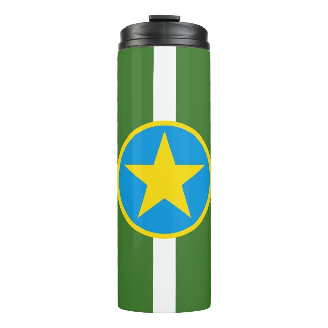 Flag of city of Jackson, Mississippi Thermal Tumbl Thermal Tumbler (Front)