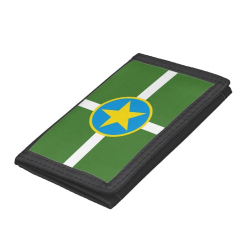 Flag of city of Jackson Mississippi Trifold Walle Trifold Wallet