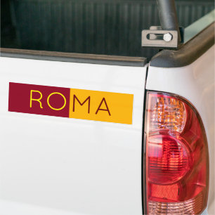 Flag of city of Rome, Italy Bumper Sticker