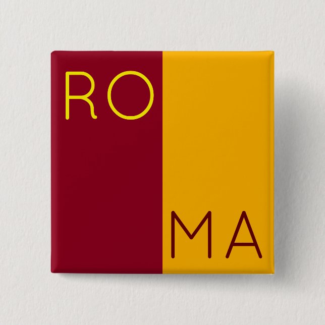 Flag of city of Rome, Italy Button (Front)