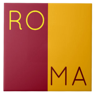 Flag of city of Rome, Italy Ceramic Tile