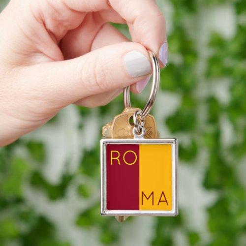 Flag of city of Rome Italy Keychain