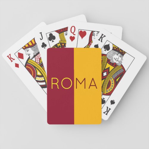 Flag of city of Rome Italy Poker Cards