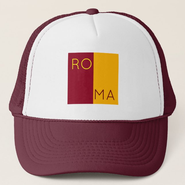 Flag of city of Rome, Italy Trucker Hat (Front)