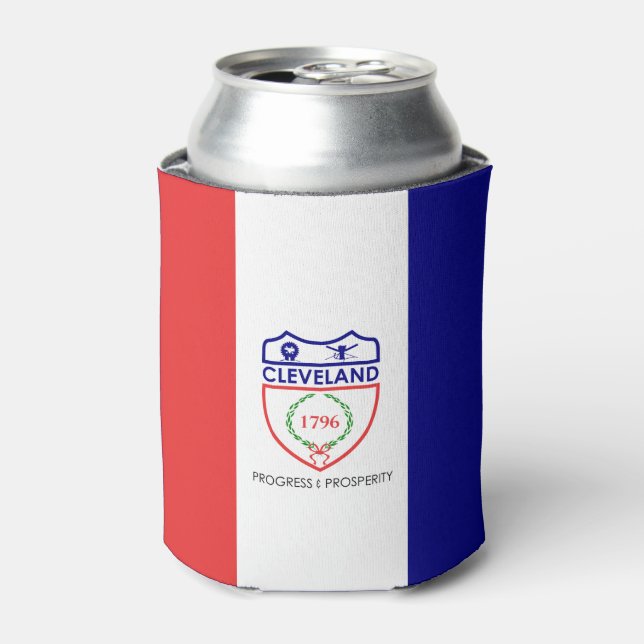 Flag of Cleveland, Ohio Can Cooler (Can Front)