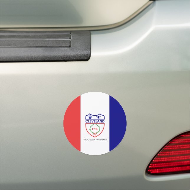 Flag of Cleveland, Ohio Car Magnet (In Situ)
