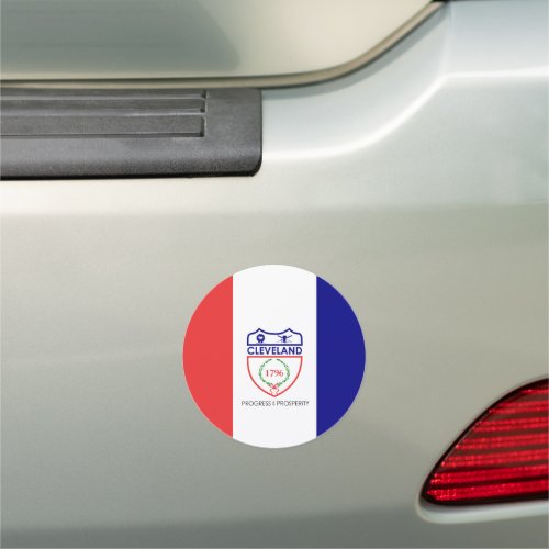 Flag of Cleveland Ohio Car Magnet