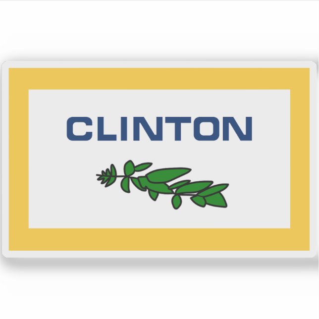 Flag of Clinton County, Michigan  Sticker (Front)