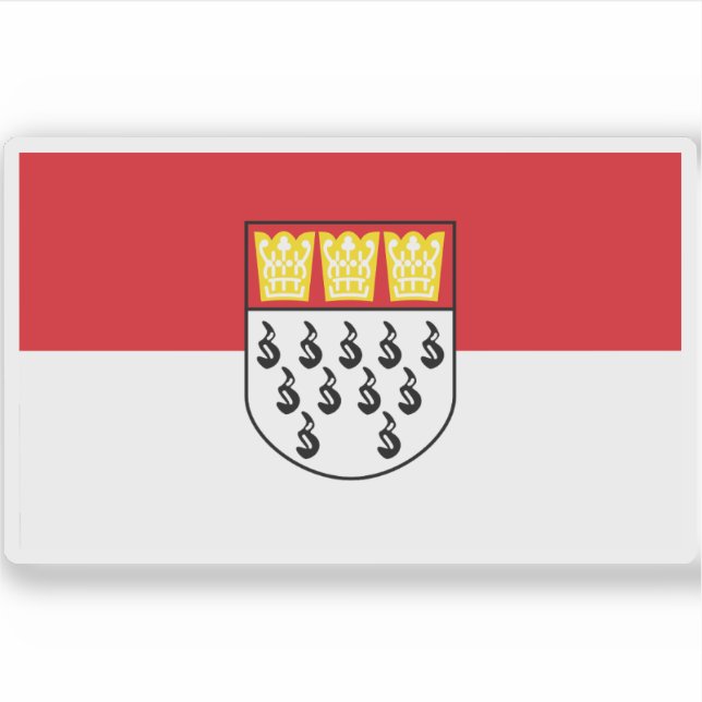Flag of Cologne (Köln), Germany Sticker (Front)