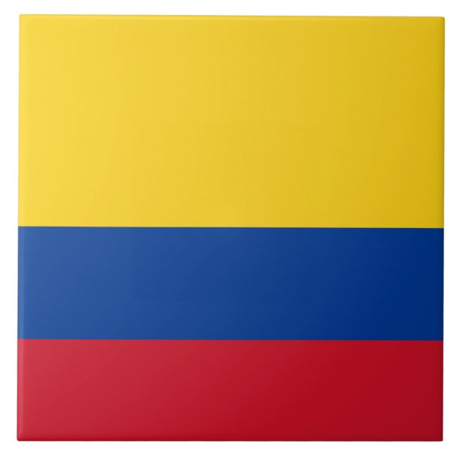 Flag of Colombia Ceramic Tile (Front)
