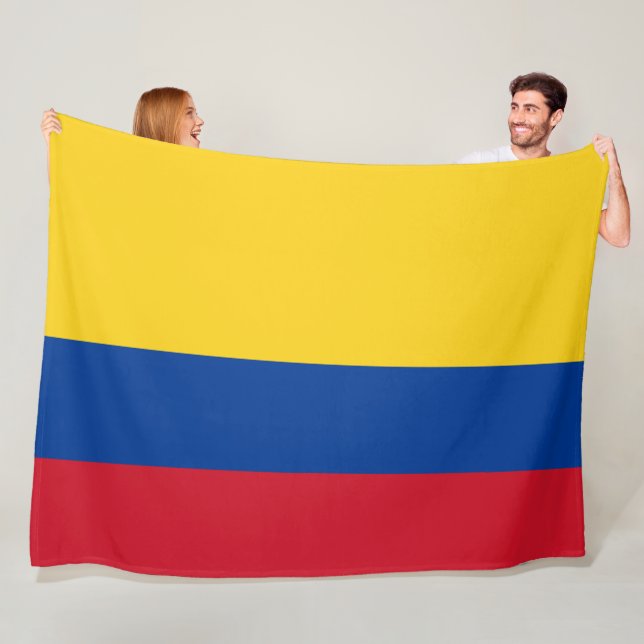 Flag of Colombia Fleece Blanket (In Situ)