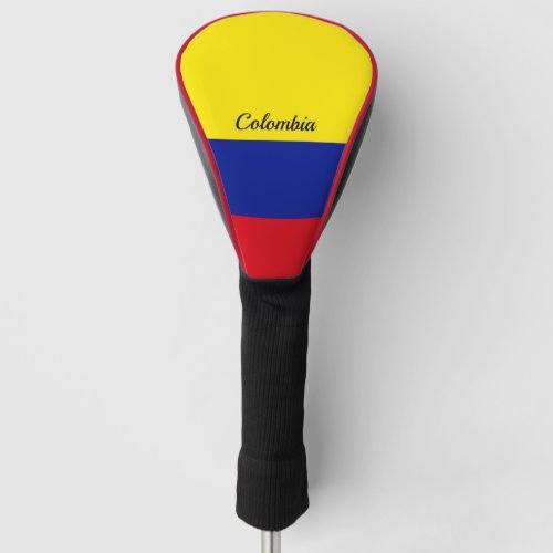 Flag of Colombia labeled Golf Head Cover