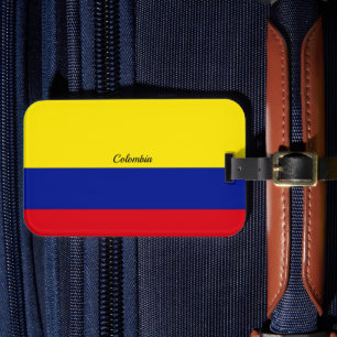 Flag of Colombia, labeled Luggage Tag