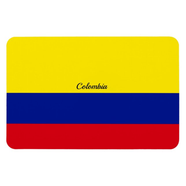 Flag of Colombia, labeled Magnet (Horizontal)