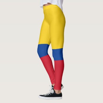 Flag Of Colombia Leggings by Flagosity at Zazzle