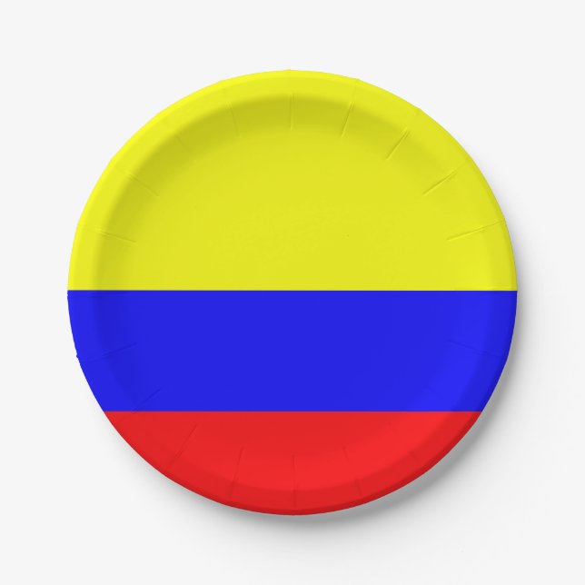 Flag of Colombia Paper Plates (Front)
