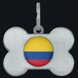 Flag of Colombia Pet Name Tag<br><div class="desc">Flag of Colombia - Tricolor Nacional</div>