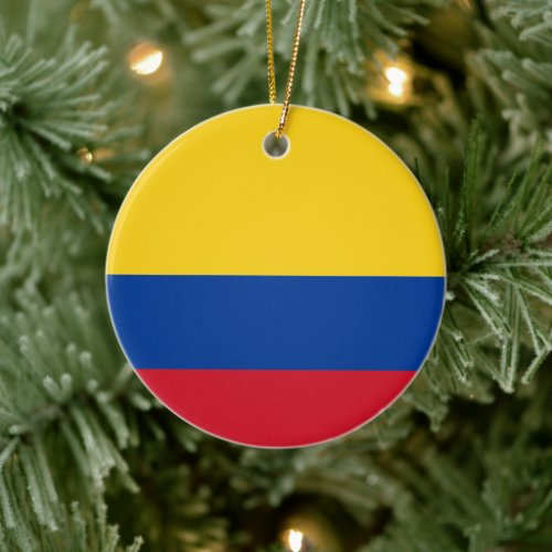 Flag of Colombia Yellow Blue Red Ceramic Ornament