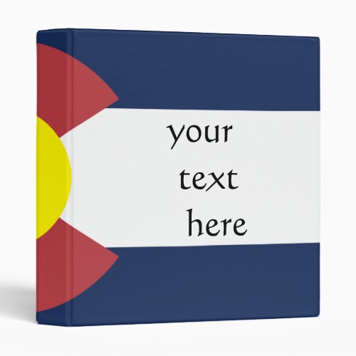 Flag of Colorado 3 Ring Binder