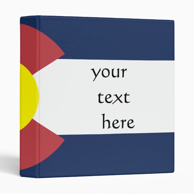 Flag of Colorado 3 Ring Binder (Front/Spine)