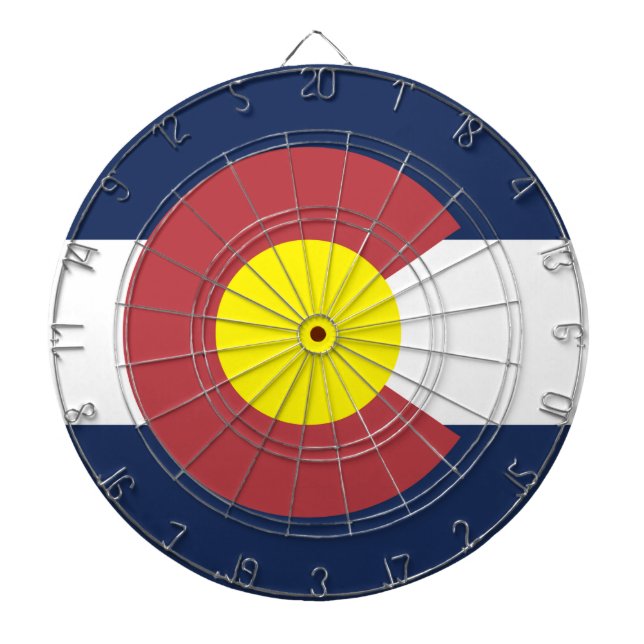 Flag of Colorado Dart Board (Front)