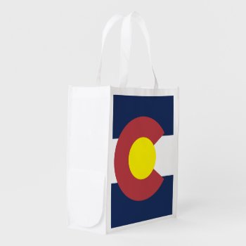 Flag Of Colorado Reusable Grocery Bag by FlagGallery at Zazzle