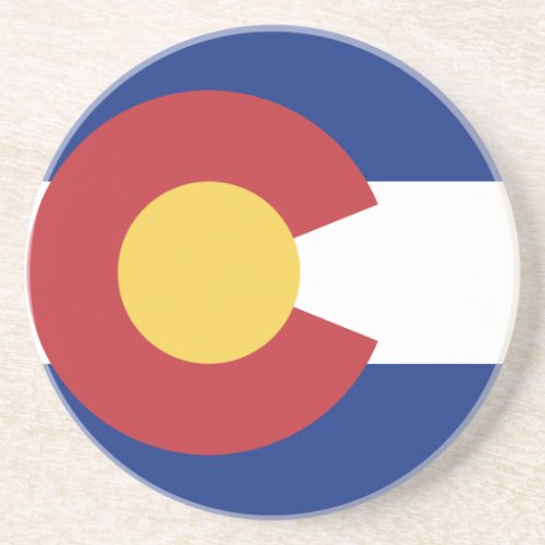 Flag of Colorado Sandstone Coaster