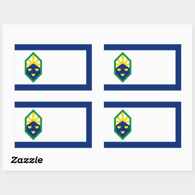 Flag of Colorado Springs, Colorado Rectangular Sticker (Sheet)