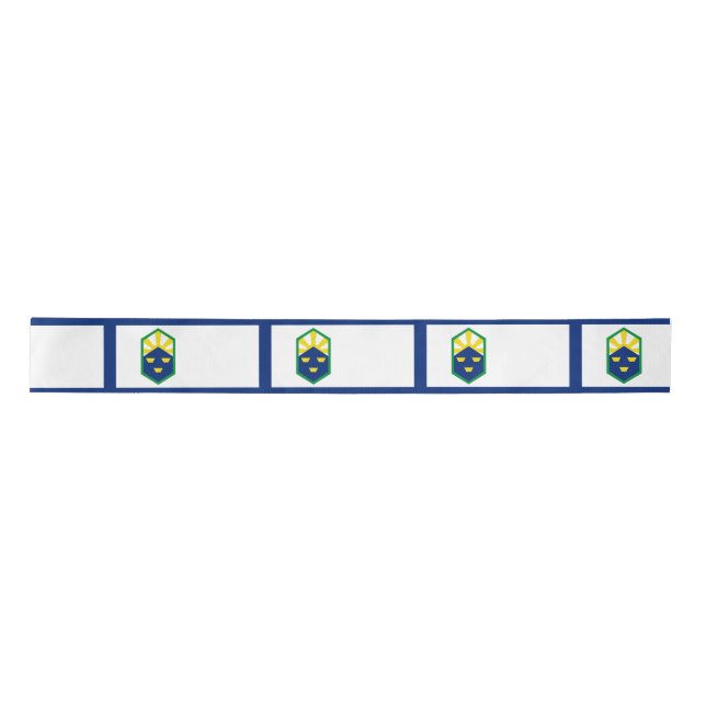 Flag of Colorado Springs, Colorado Satin Ribbon (Front)