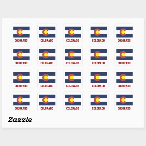 Flag of Colorado Square Sticker